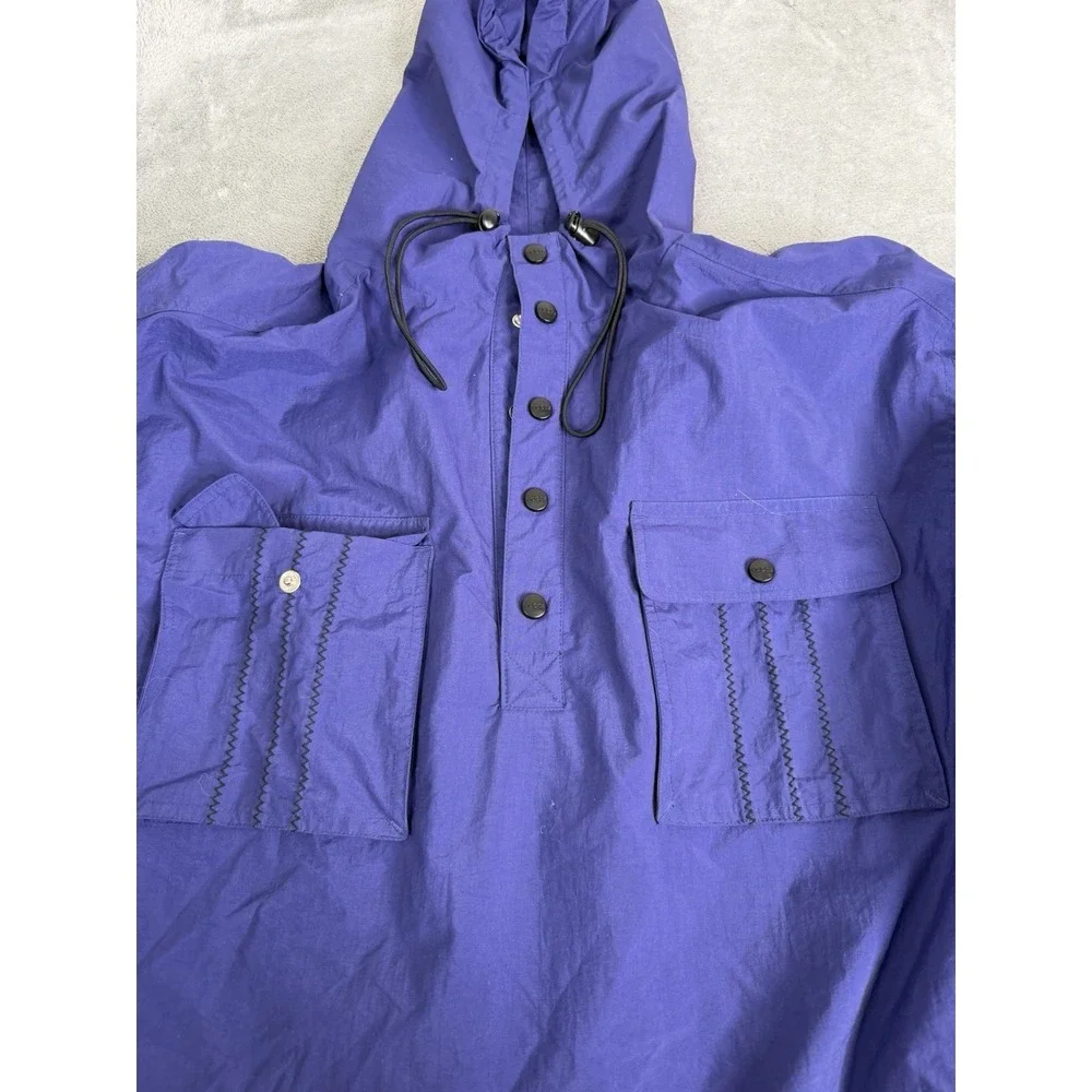 Vintage 90s Adidas Windbreaker Jacket Men's Size Large Blue Full Zip